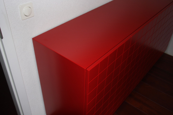 Dressoir rood zijdeglans