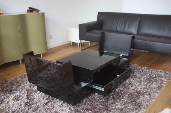 salontafel design zwart hoogglans