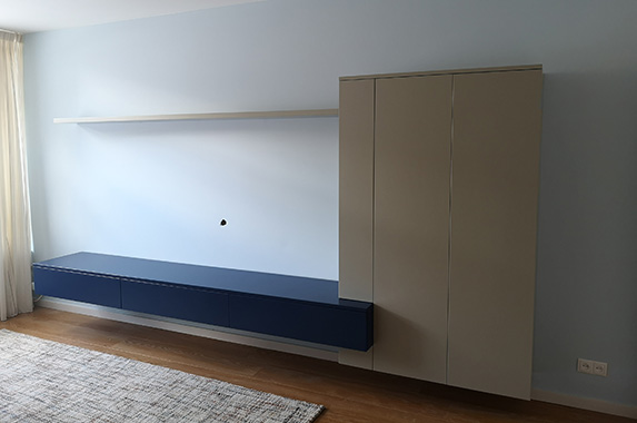 Wandkast combinatie blinde plank